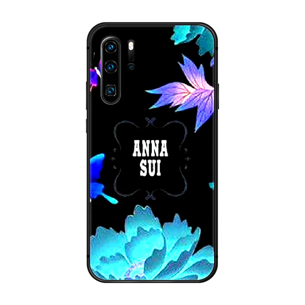 

purple Brand ANNA SUI Phone Case Cover Hull For Huawei P8 P9 P10 P20 P30 P40 Lite Pro Plus smart Z 2019 black cover pretty