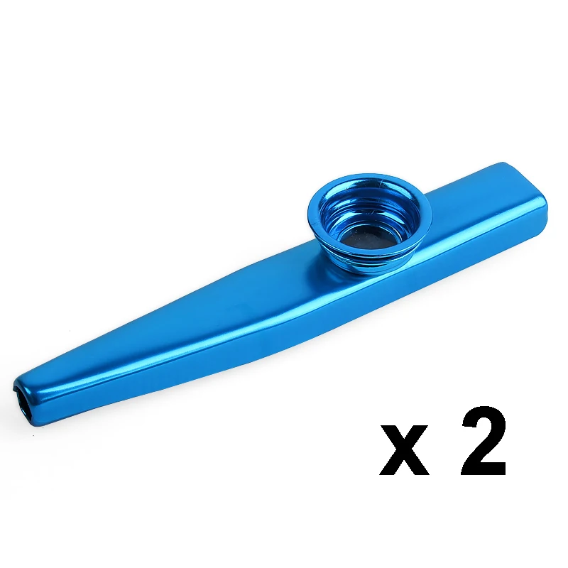 Синий Простой дизайн легкий kazoo алюминиевый сплав металл для гитарного инструмента музыкальный инструмент для любителей музыки 12*2,5 см 6 цветов на выбор - Цвет: Синий