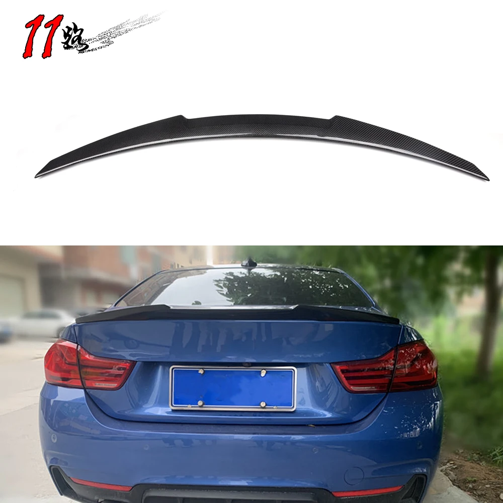 Стильный кованый спойлер M4 для заднего багажника из углеродного волокна