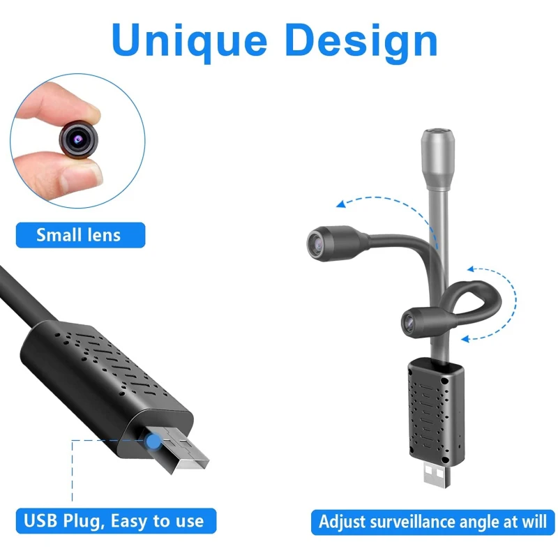 

Minimal Invisible HD WIFI Camera Real-time Surveillance IP Cam AI Human Detection Loop Recording Home Security Secret Camcorder