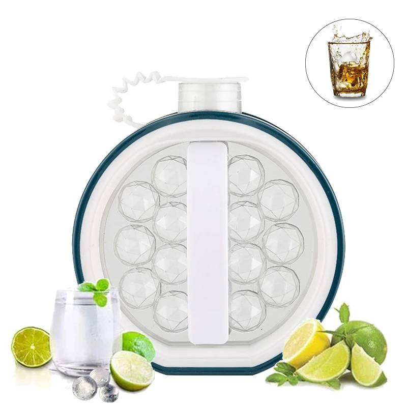 

Летняя круглая форма для льда, 2 в 1, портативная форма для льда, бутылка для воды, Бытовое использование для домашнего сока, виски, вечеринки