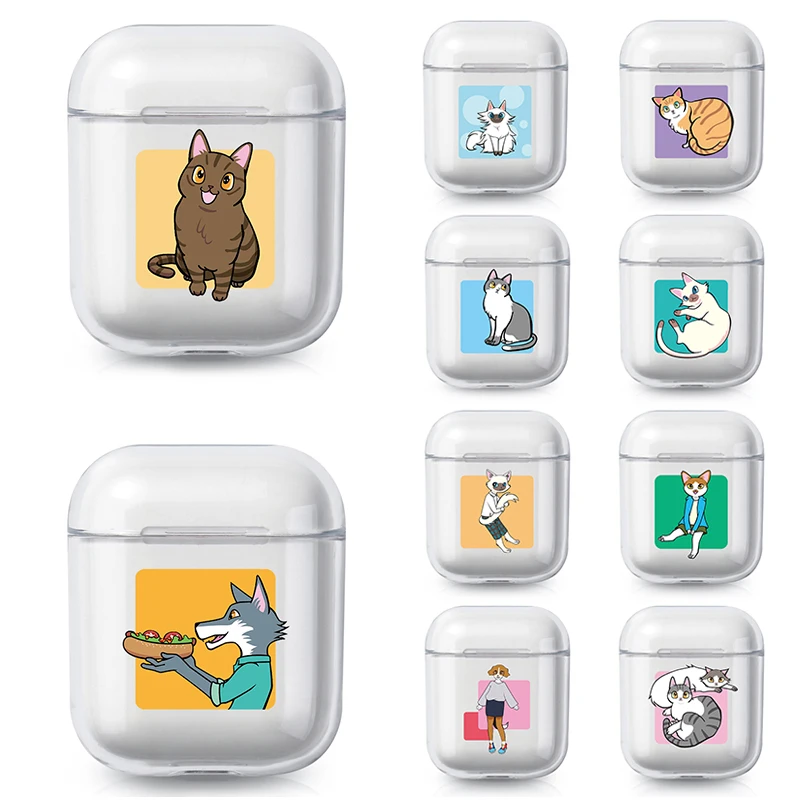 

Cute Earphone Case For Apple Airpods 1 2 Case Cartoon Bluetooth Earphone Cover For Apple Airpods Transparent Soft Headphone Capa