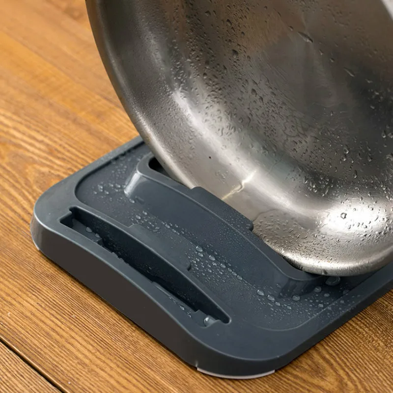 Кухонная полка для кастрюль крышек стеллаж бытовое хранилище слива кухонные