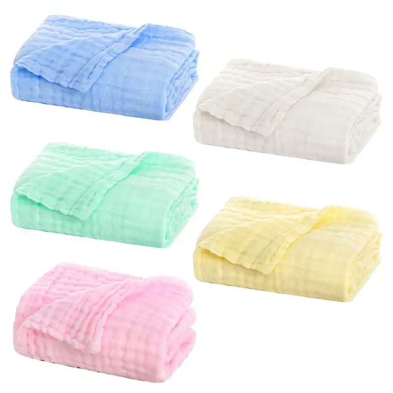 

Soft Breathable 6 Layers Gauze Baby Receiving Blanket Muslin Swaddle Wrap Towel