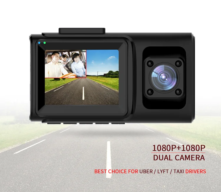 

Conkim Dual Lens 1080P Car DVR IPS 150Wide Angle 30FTPS NTK96660 IMY307 Front & Cabin WiFi Car Dash Cam Optional GPS