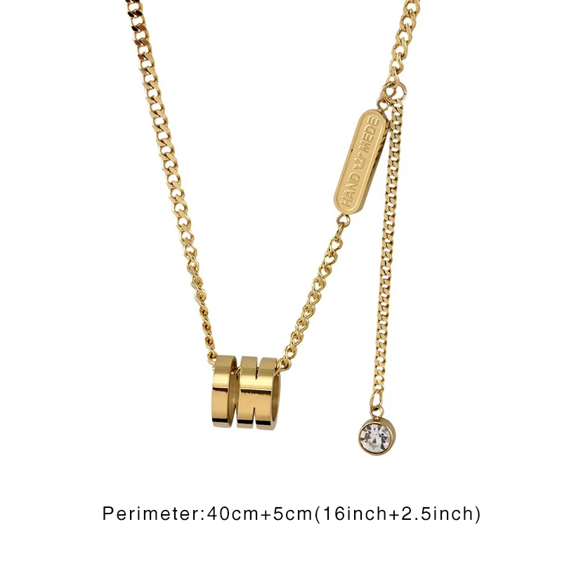 Новинка 2023 корейское золотое ожерелье из титановой стали модное готическое с