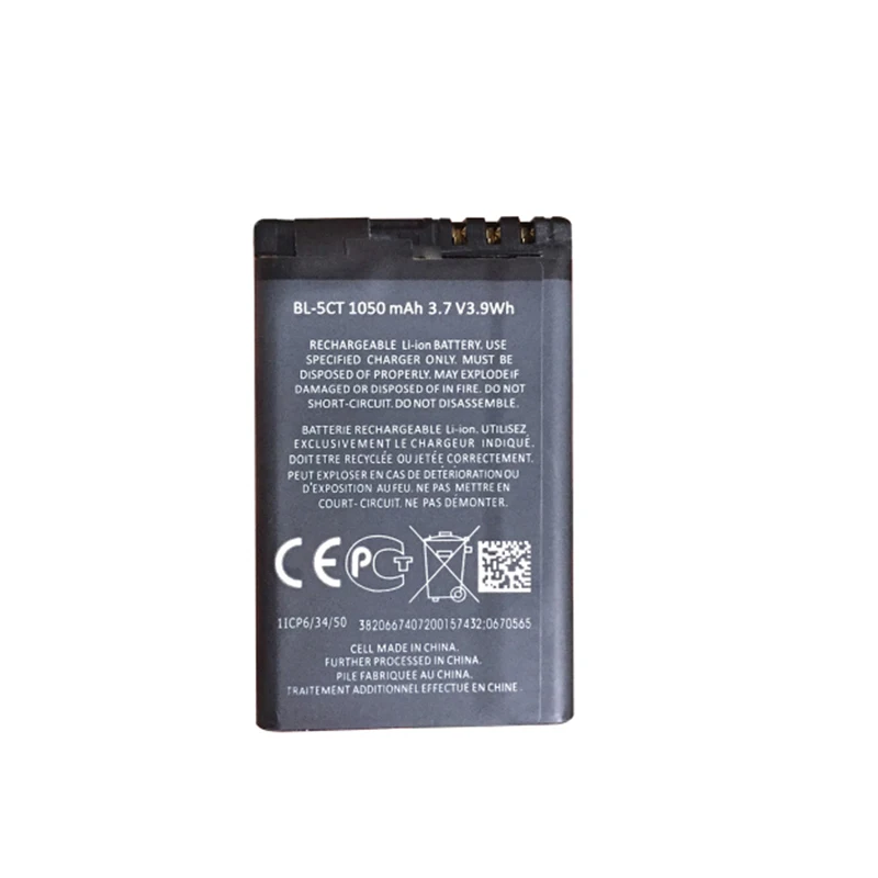 Сменный аккумулятор для Nokia 1x1050 мАч 5220 5CT BL5CT 5220XM 6730 C5 6330 6303i BL 5 1 10 5|Перезаряжаемые
