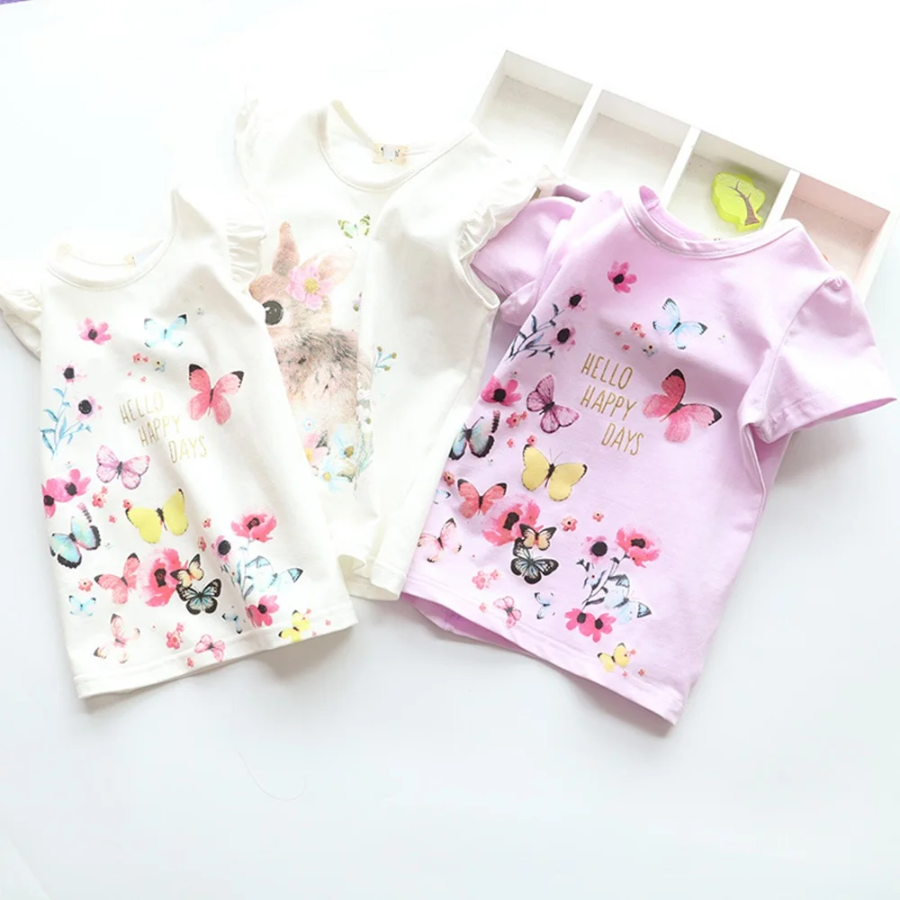 Новинка Хлопковая детская футболка Детские летние футболки с короткими рукавами