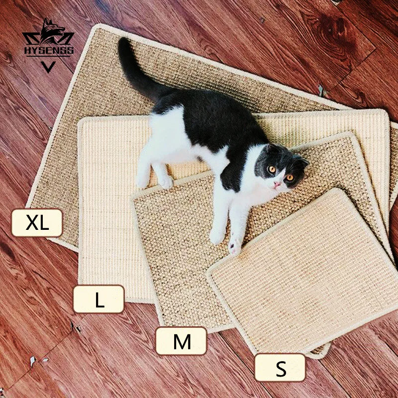 

HYSENSS Cat Scratcher Sisal Mat Board Cat Scratch for Sharpen Nails Scraper Cats Tree Cat Toys Chair Table Sofa Mats Protector