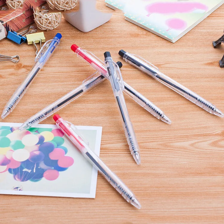 1 шт. креативная прозрачная шариковая ручка с кликом черная для подписей