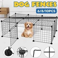 6810pcs 35x35cm fence for dog aviary for pet fitting for cat playpen cage products security foldable pet playpen iron fence