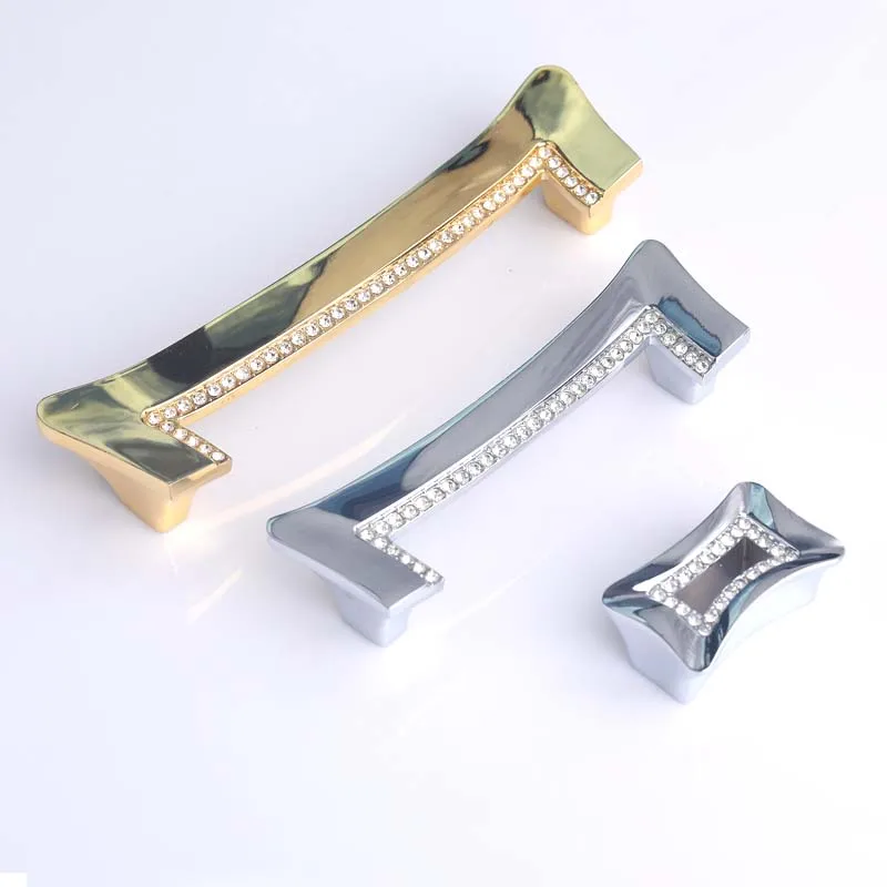 32 96 128 мм современный модный хрустальный бриллиант кухонный шкаф комод Дверная