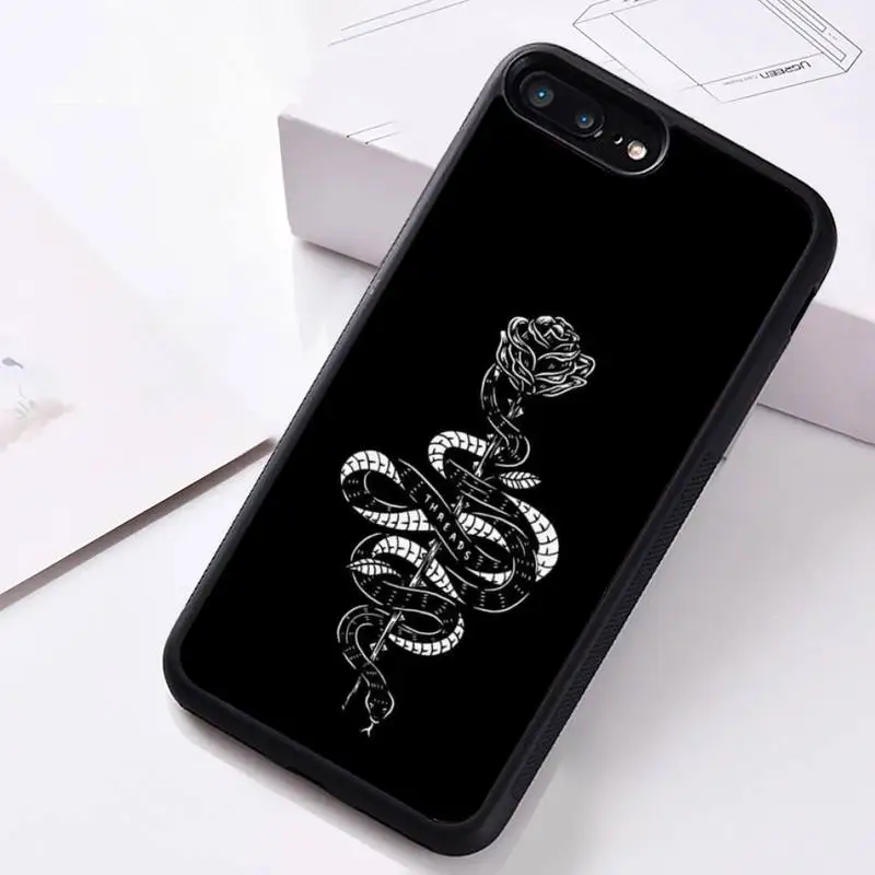 

snake black Phone Case Rubber For iphone 12 11 Pro Max Mini XS Max 8 7 6 6S Plus X 5S SE 2020 XR cover