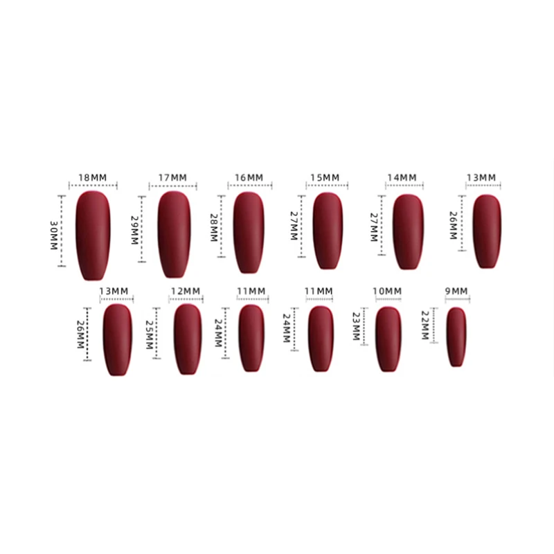 

Long False Nail Pieces Milks Tea Wearing Nail Stickers Finished Nail 24 Pcs With Glue CIN6 899