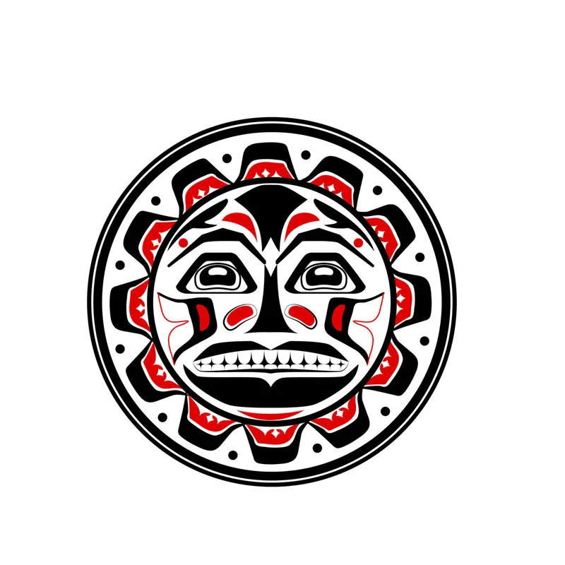 

Amusing 13CM*13CM Car Accessories Native Art Sun Symbol Motorcycle Body Car Sticker Decal