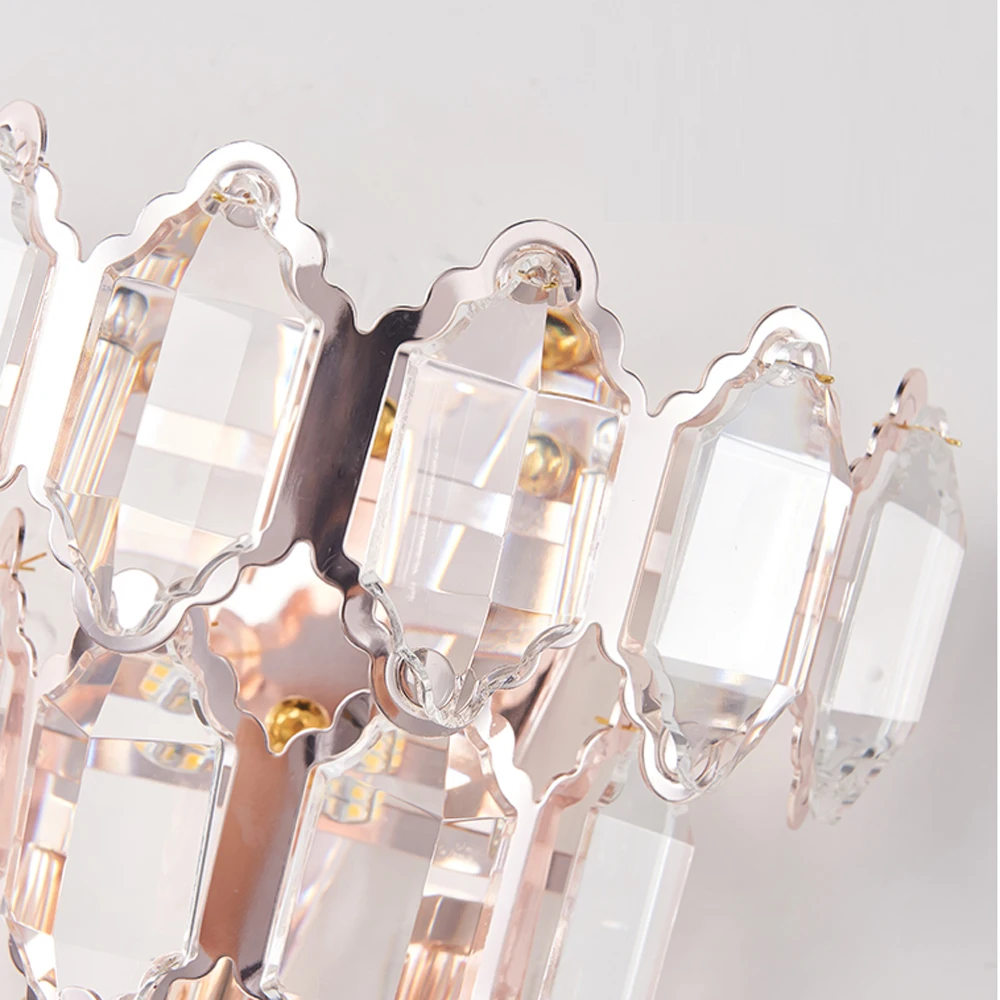 

beautiful bedroom crystal wall lights modern sconce Dia26*H26cm lustre LED living room wandlamp