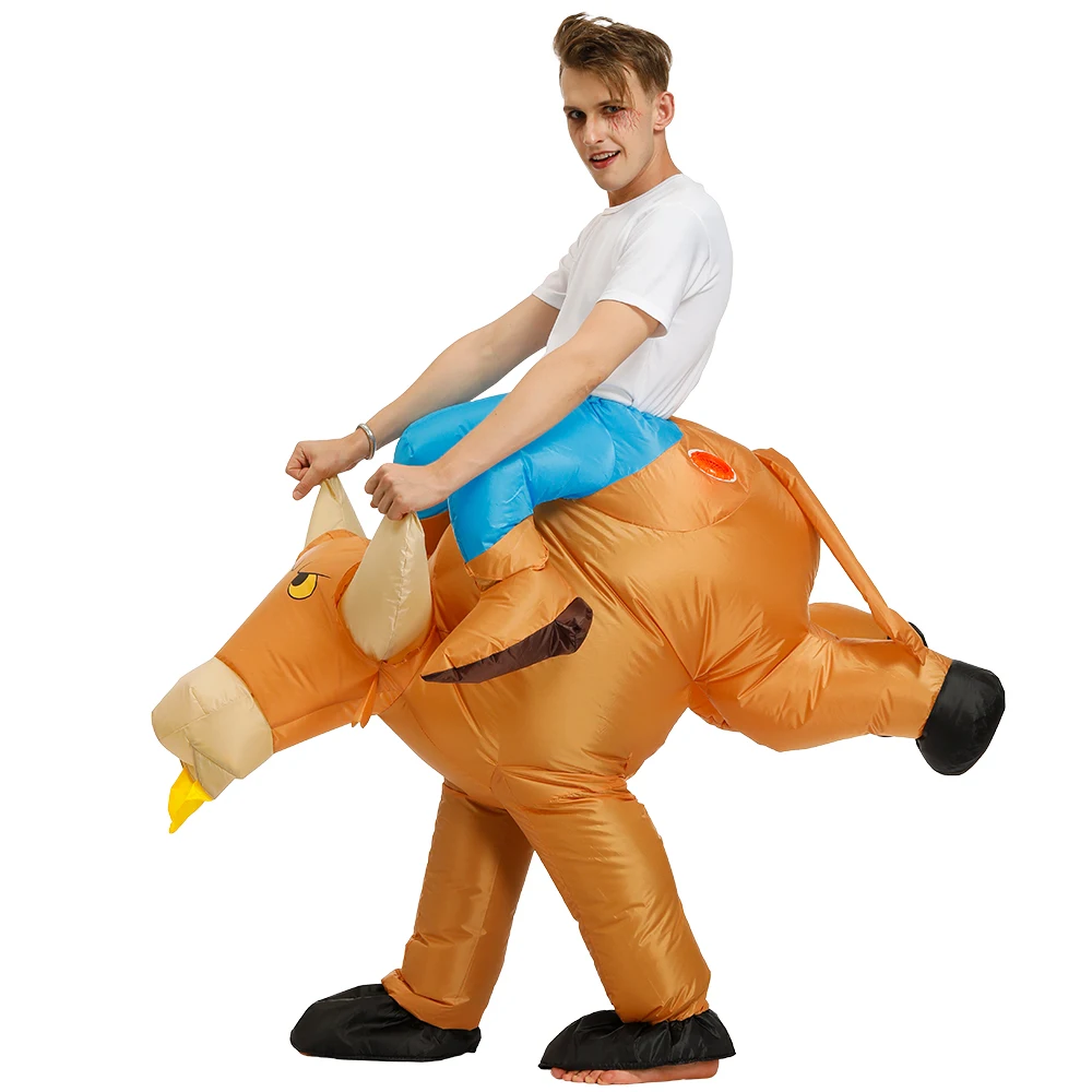 

Halloween Cosplay Costumes for Adult Man Women Walk Mascot Animal Bull Inflatable Costume Carnival Party Role Play Prop Disfraz