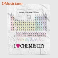 periodic table of the elements warm home flannel blanket chemical element table printing soft blanket sofa travel