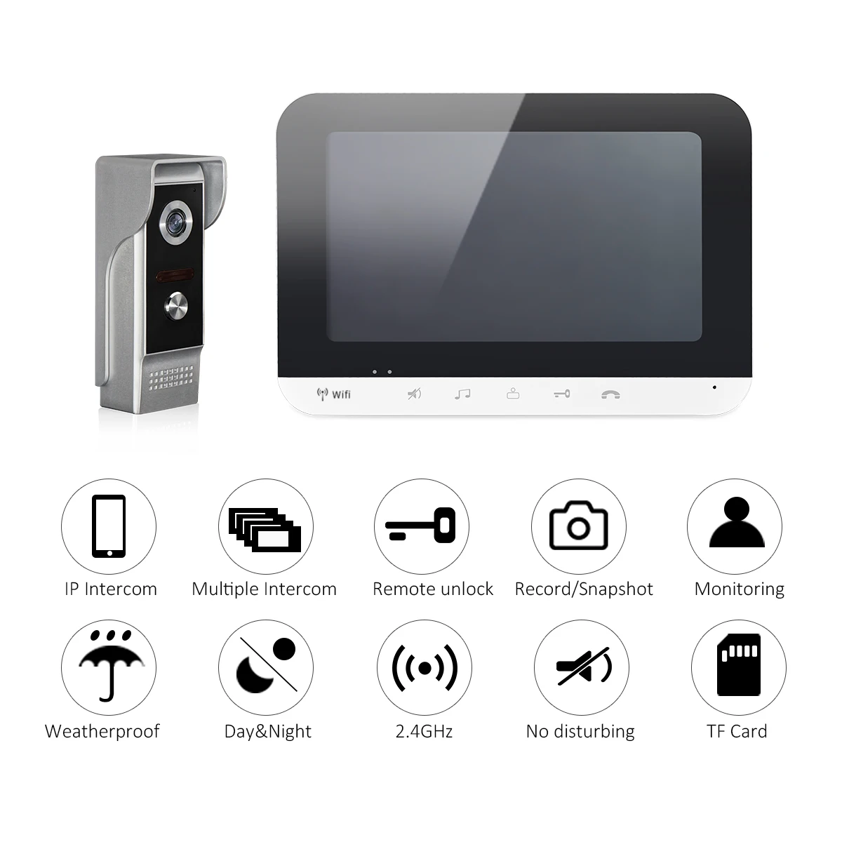 wifi video doorbell villa video intercom access control system mobile phone app remote unlocking smart doorbell free global shipping