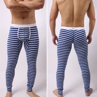 fashion brand cross stripe cotton man sexy pouch lounge pants gay thermal sleeping pajama leggings sexy new size s m l