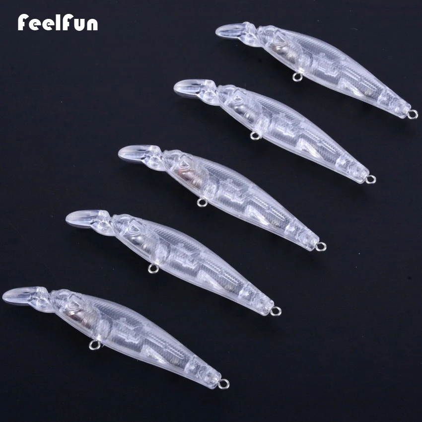 FeelFun гольян заготовки наживок Неокрашенная приманка 88 мм 7 г DIY рыболовные
