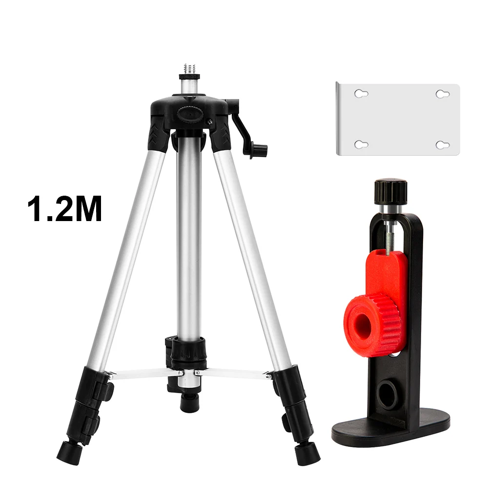 Bracket+Tripod Штатив с лазерным уровнем Основание Настенный кронштейн 1,2 м Регулируемая высота утолщаются алюминиевый штатив подставка для самонивелирующегося - Цвет: Bracket+Tripod