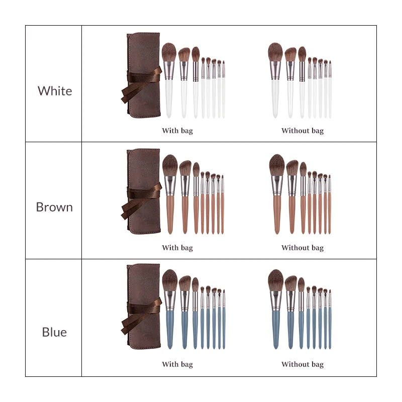 Anmor New 8Pcs Makeup Brushes Set Professional Foundation Eyebrow Eyeshadow Blending Concealer Make Up Brush Portable Cosmetic | Красота и