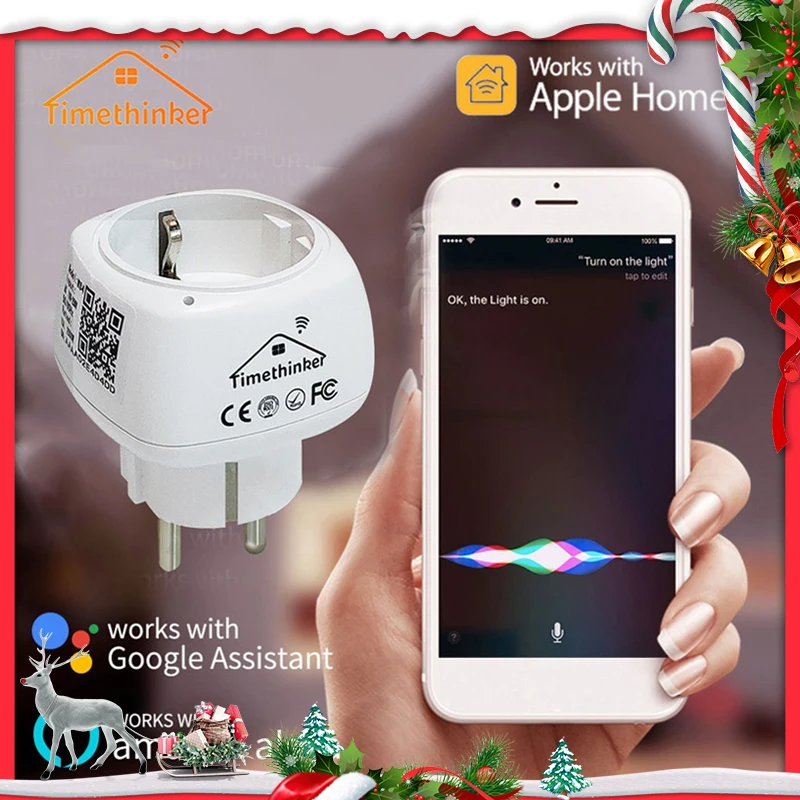 2 4 ГГц Wi Fi розетка США ЕС Smart Plug с Alexa Google Apple Homekit Главная функция голосового