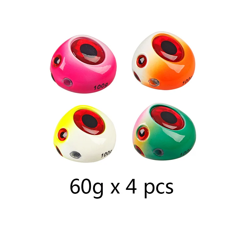 60g x 4 pcs 4 шт. в упаковке 60 г 80 г 120 г 150 г 200 г Kabura слайдер Madai Jigs свинцовое грузило рыболовные приманки Tai каучуки красный Снэппер лодка для доставки прикорма и оснастки - Цвет: 60g x 4 pcs