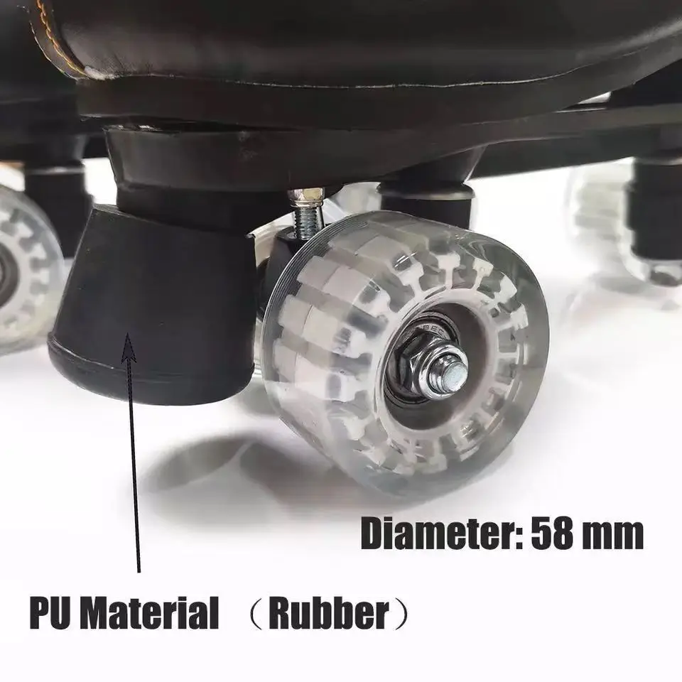 Из искусственной кожи роликовые коньки двойная линия для мужчин и женщин