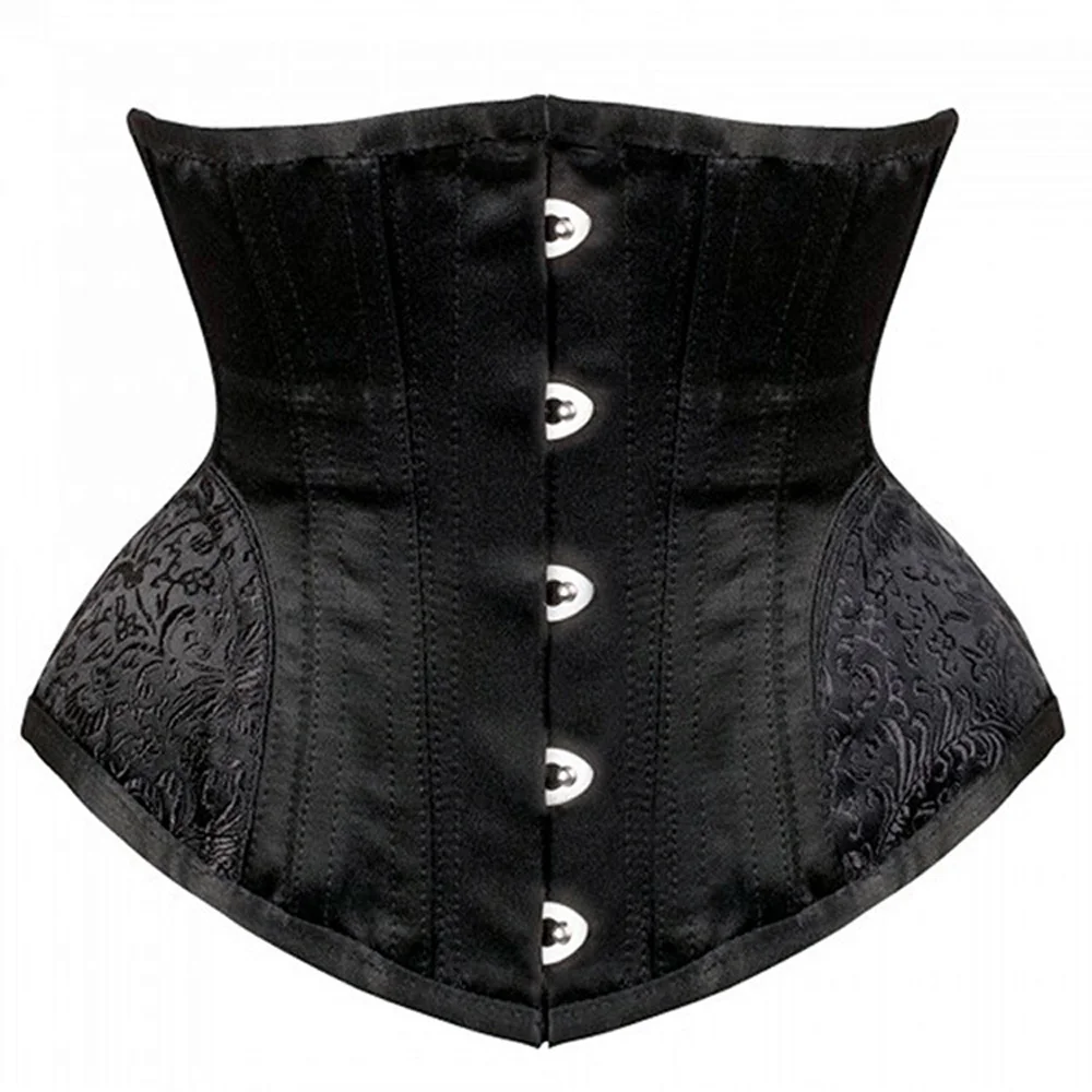 

Women's Spiral Steel Boned Waist Trainer Sexy Underbust Corset Top Embroidery Corsets Shapewear Hourglass Corselet Bustiers