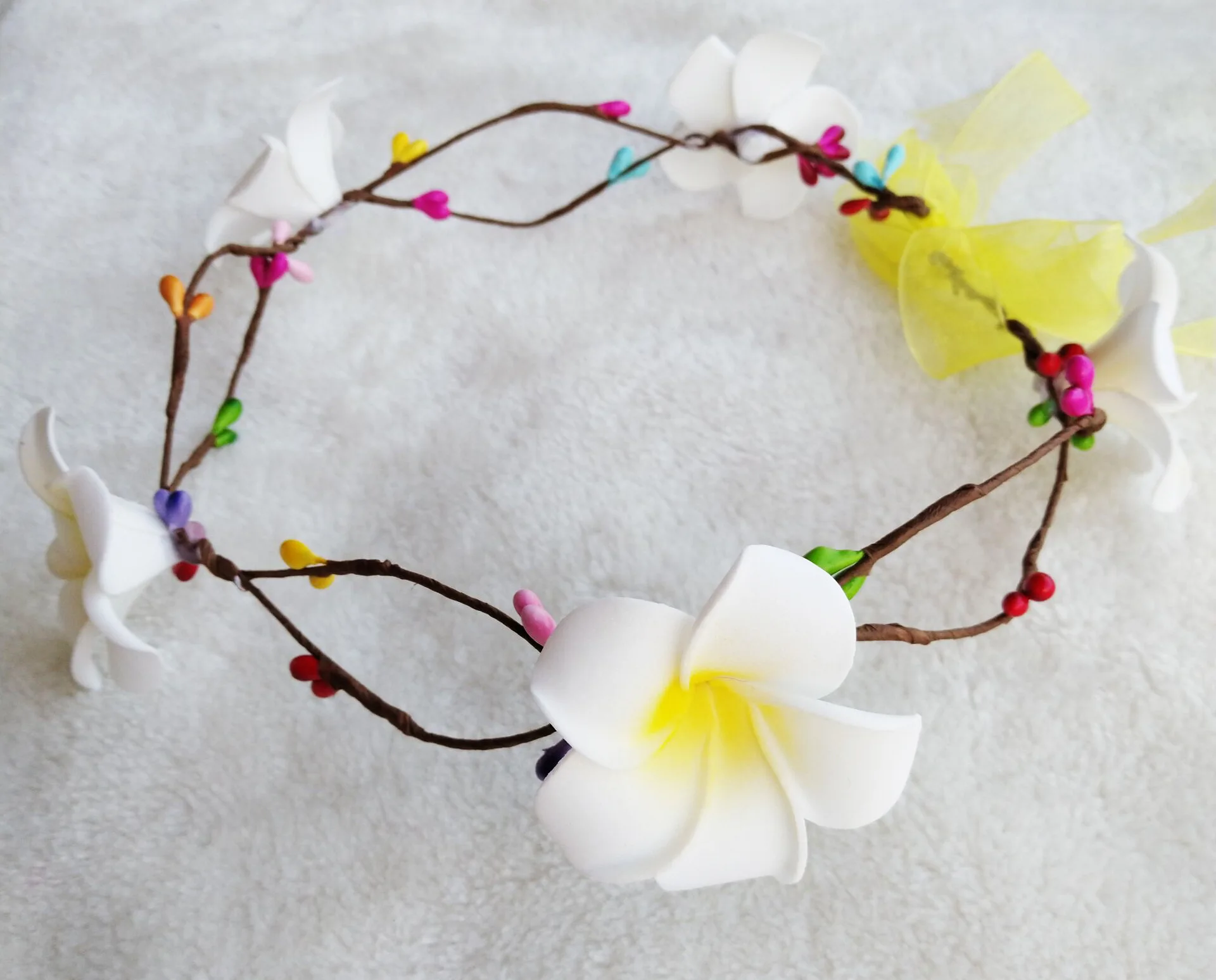 

Flowers Wreath Headband for Festival Wedding Hairband Garland Women's Carnival Birthday Tropical Party Supplies