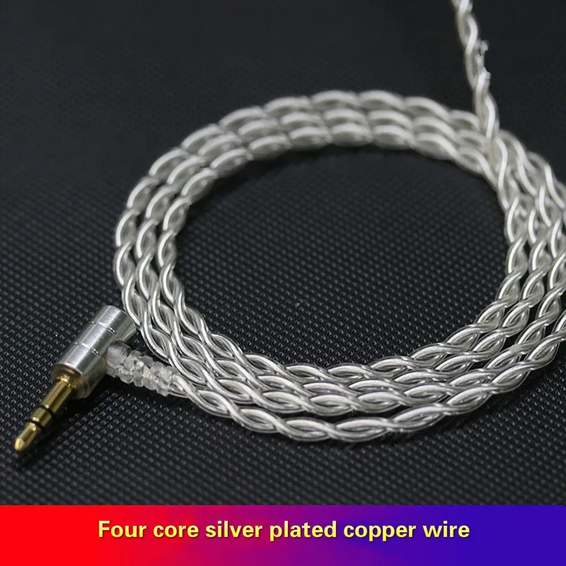 2PIN 0,78 MMCX медные посеребренные наушники Обновленная линия HIFI наушники кабель для um3x w4r um18 ue11 ue18 en700 en700pro en5