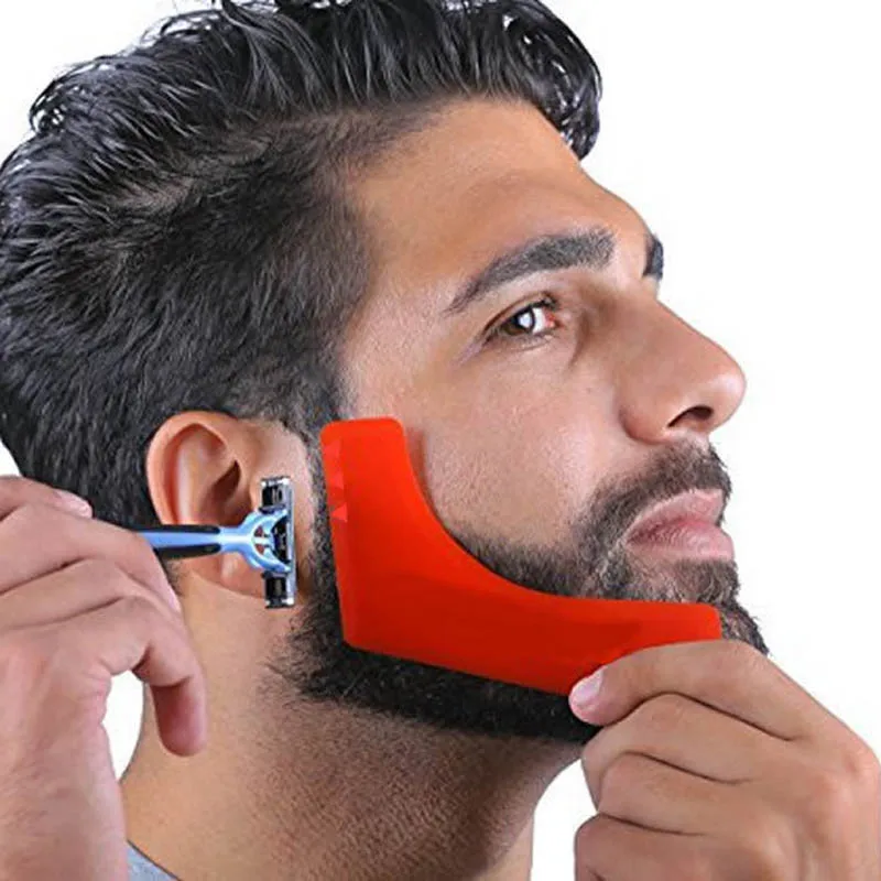 Men's Beard Combs Hair Trimmers Plastic Men Shaping Styling Template Comb Beauty Tool for Trim Templates Ruler | Красота и