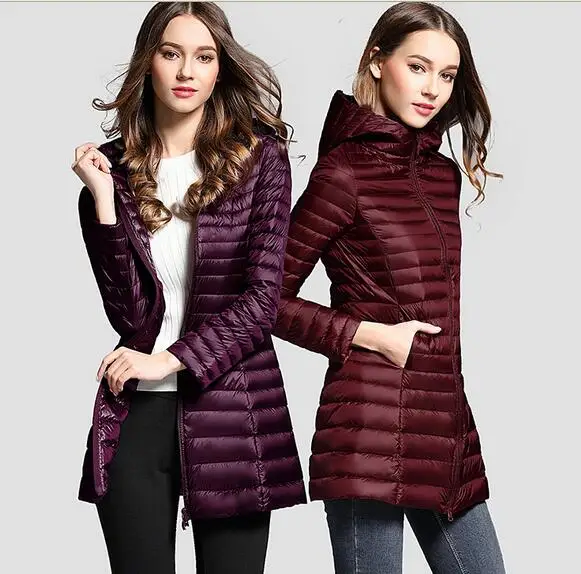 Новинка 2018 осенний и зимний светильник пуховик Женская длинная куртка большого