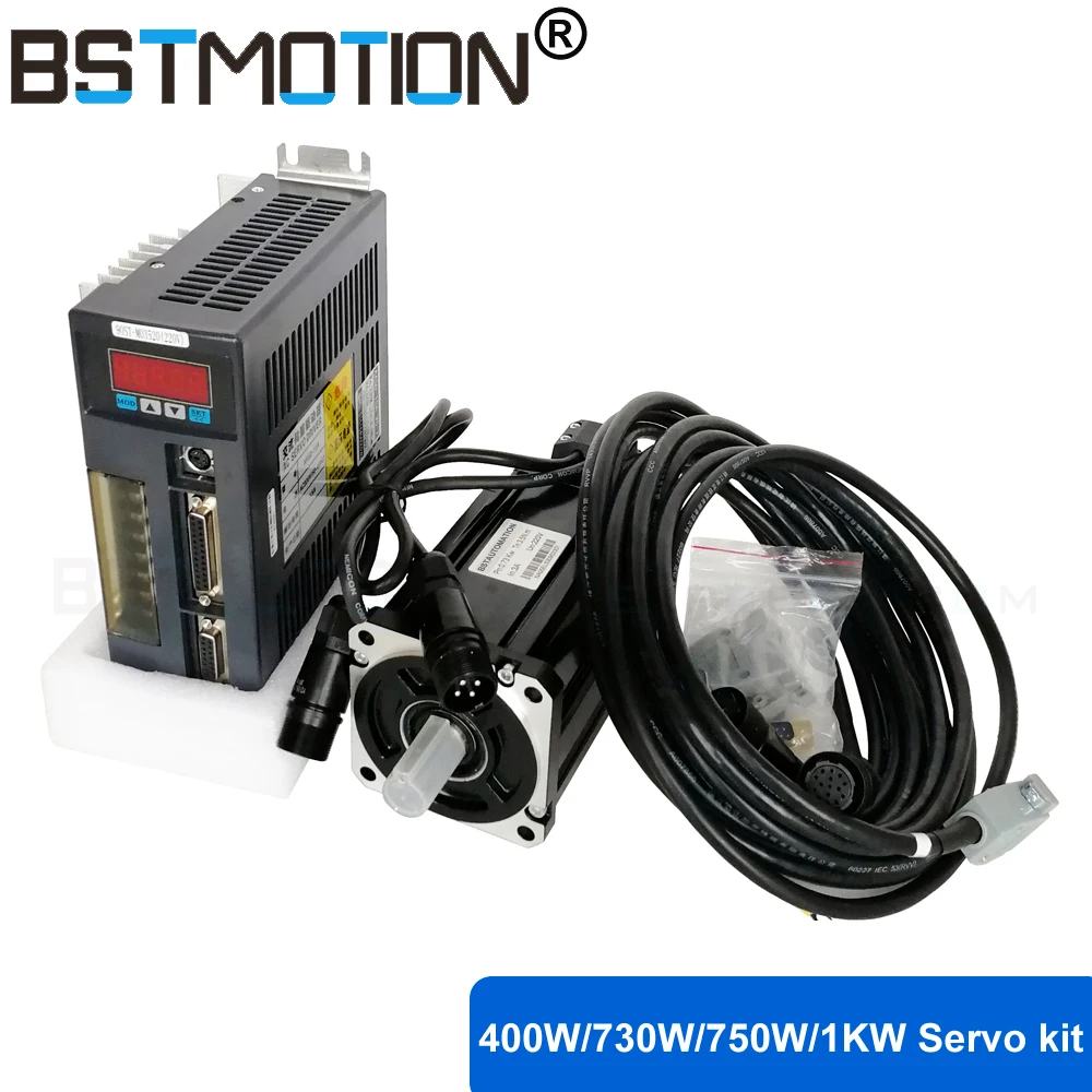 Серводвигатель переменного тока 400 Вт 730 750 1 кВт 80ST 220 В однофазный MODBUS привод