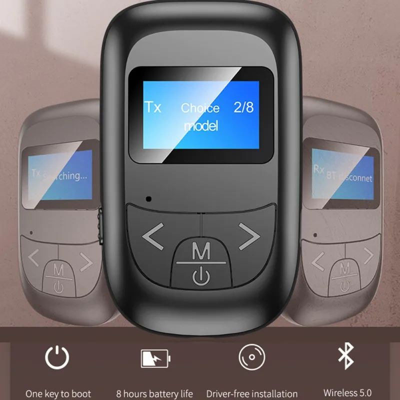 2 в 1 беспроводной приемник с ЖК-экраном стерео музыкальный ресивер 3 5 мм Aux