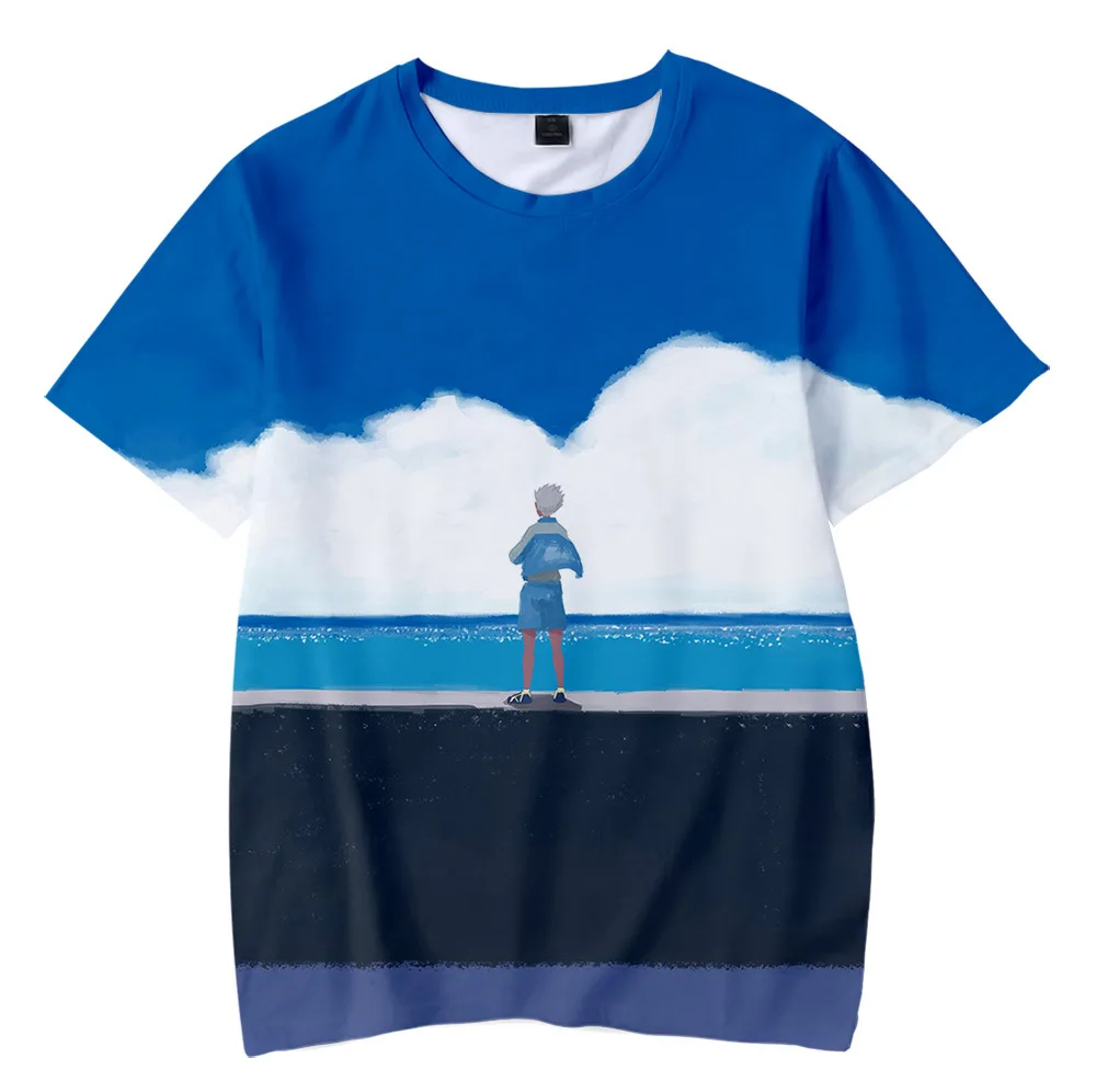Футболка Haikyuu с 3D принтом для мальчиков и девочек свободная рубашка коротким