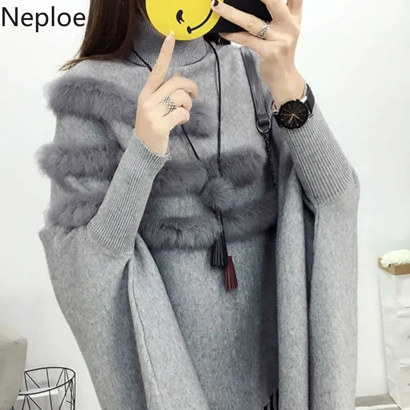 Непле свободного размера плюс Pull Femme Hiver корейский Свободный дикий кисточкой