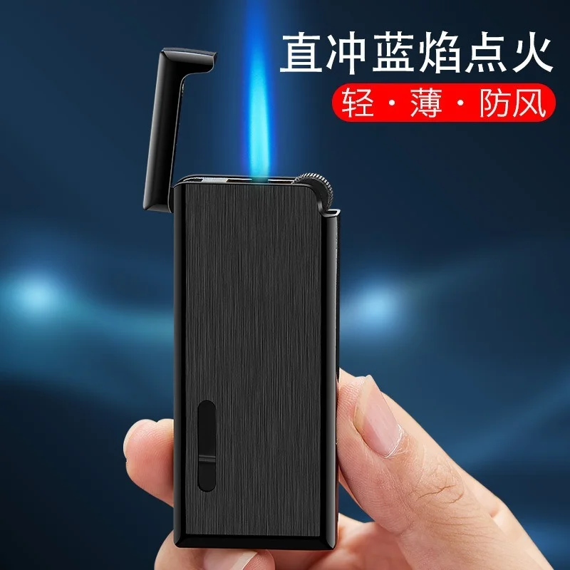 

Creative Ultra-Thin Grinding Wheel Straight Into The Lighter Lightweight Portable Windproof Inflatable Lighters Gift For Man
