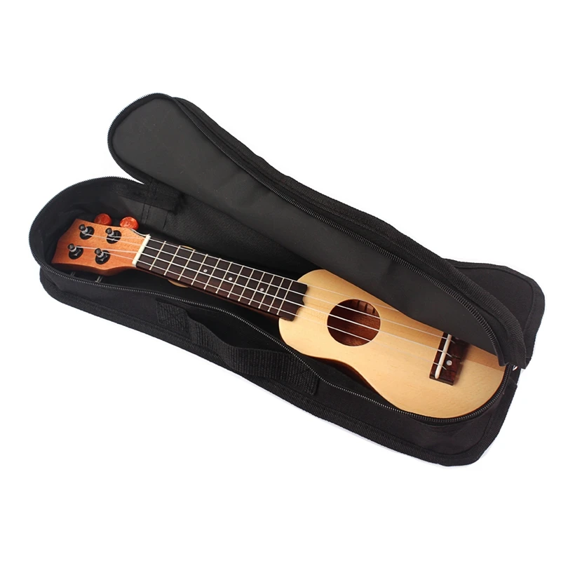

17 Inch Spruce Wood Ukulele Portable Ukulele Solid Mini Travel Guitar with Bag
