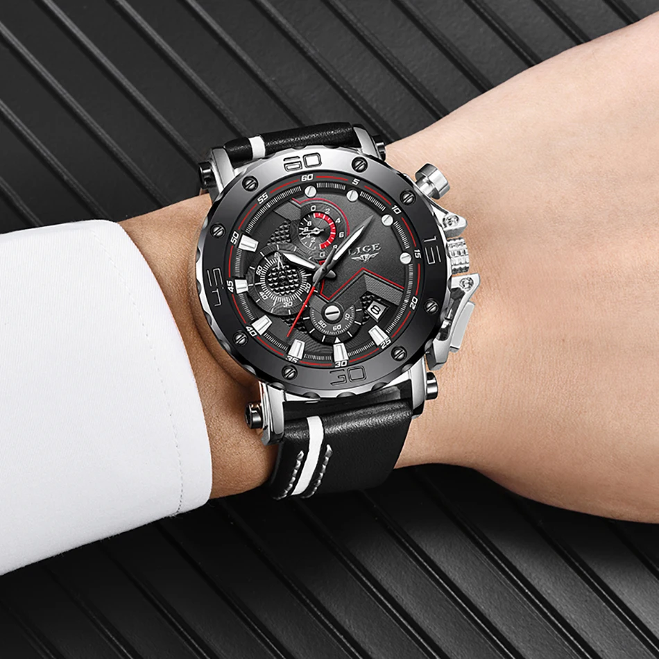 New Fashion Watch Men LIGE Top Brand Sport Watches Mens Quartz Clock Man Casual Military Waterproof WristWatch Relogio Masculino