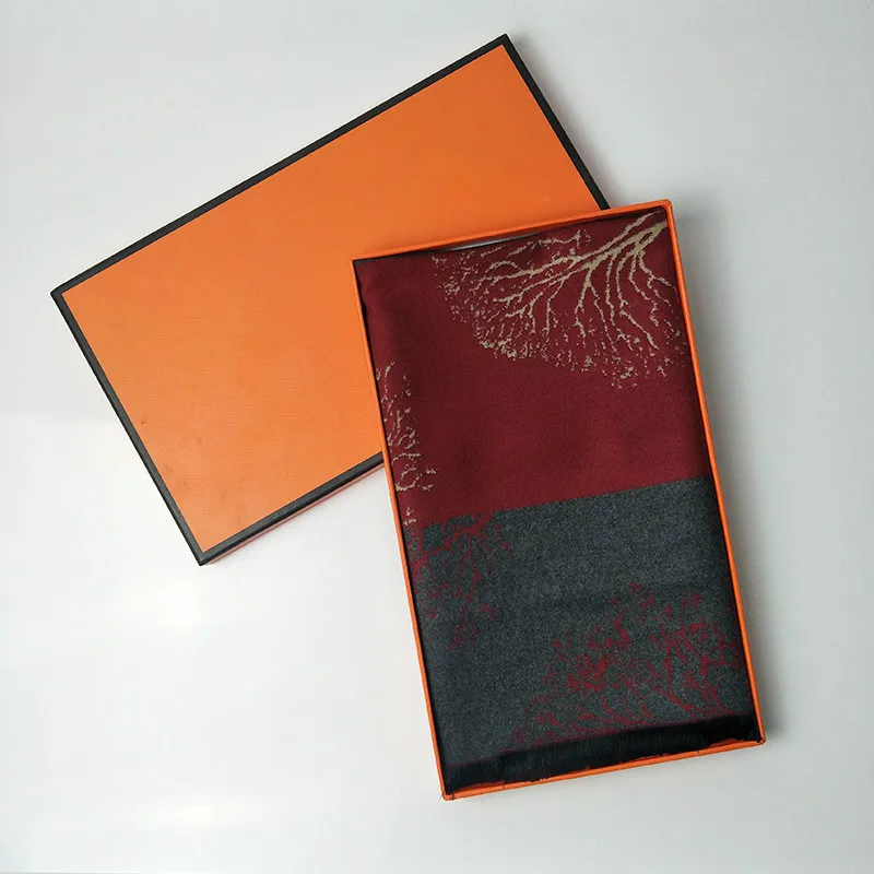 Разноцветный зимний шарф из искусственного кашемира мужской длинный