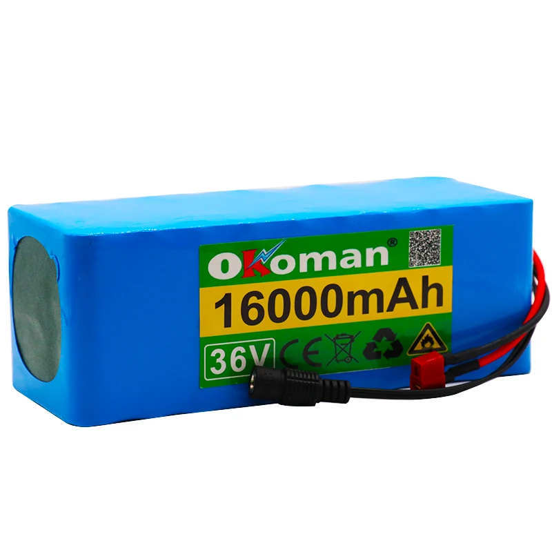 36V батарея 10S4P 16Ah 18650 литиевая 500W высокой мощности 42V 16000mAh Ebike Электрический