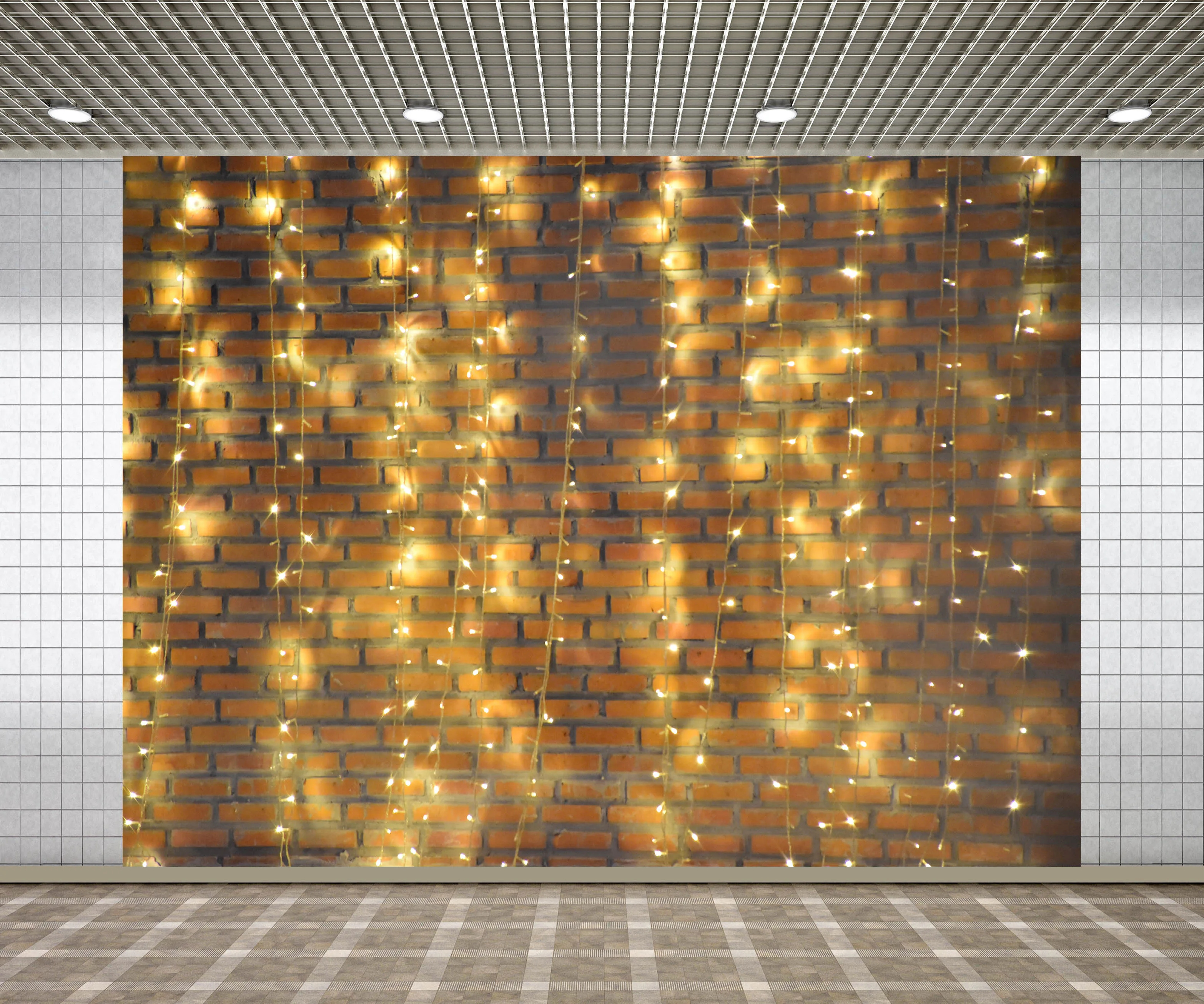 

Фон для фотосъемки с изображением блестящей кирпичной стены