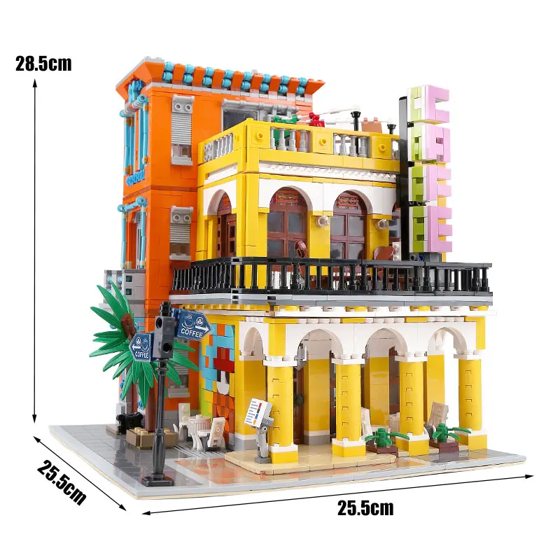 

YesHiN 10002 Street Building Toys MOC 10251 The Cafe Havana Shining Model Set Building Blocks Bricks Kids Birthday Gifts