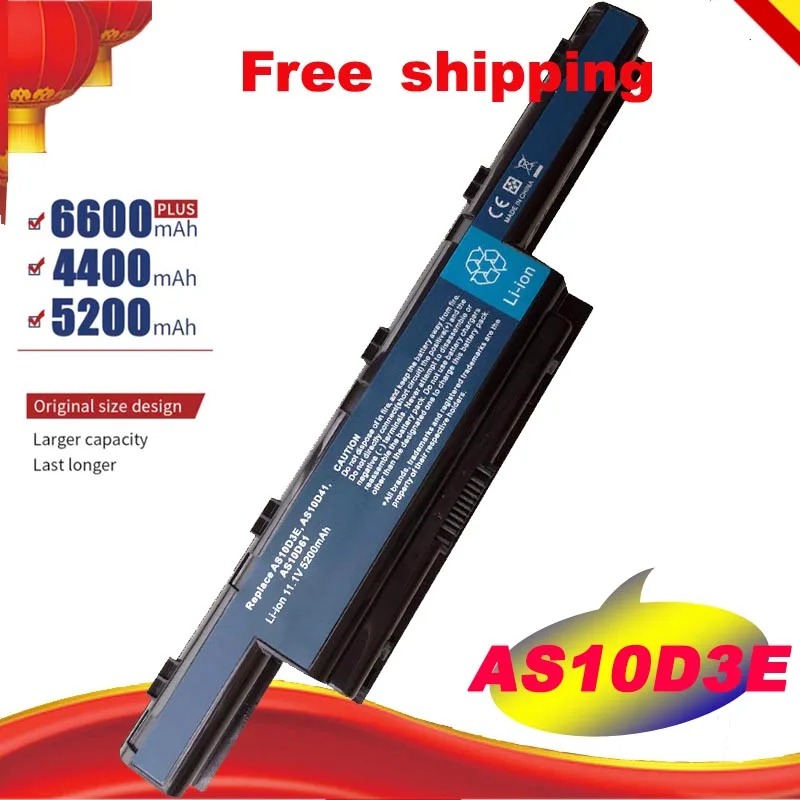 Новый аккумулятор для ноутбука с 6 ячейками Acer Aspire AS10D31 AS10D51 AS10D61 AS10D71 AS10D75 AS10D81 V3 5741