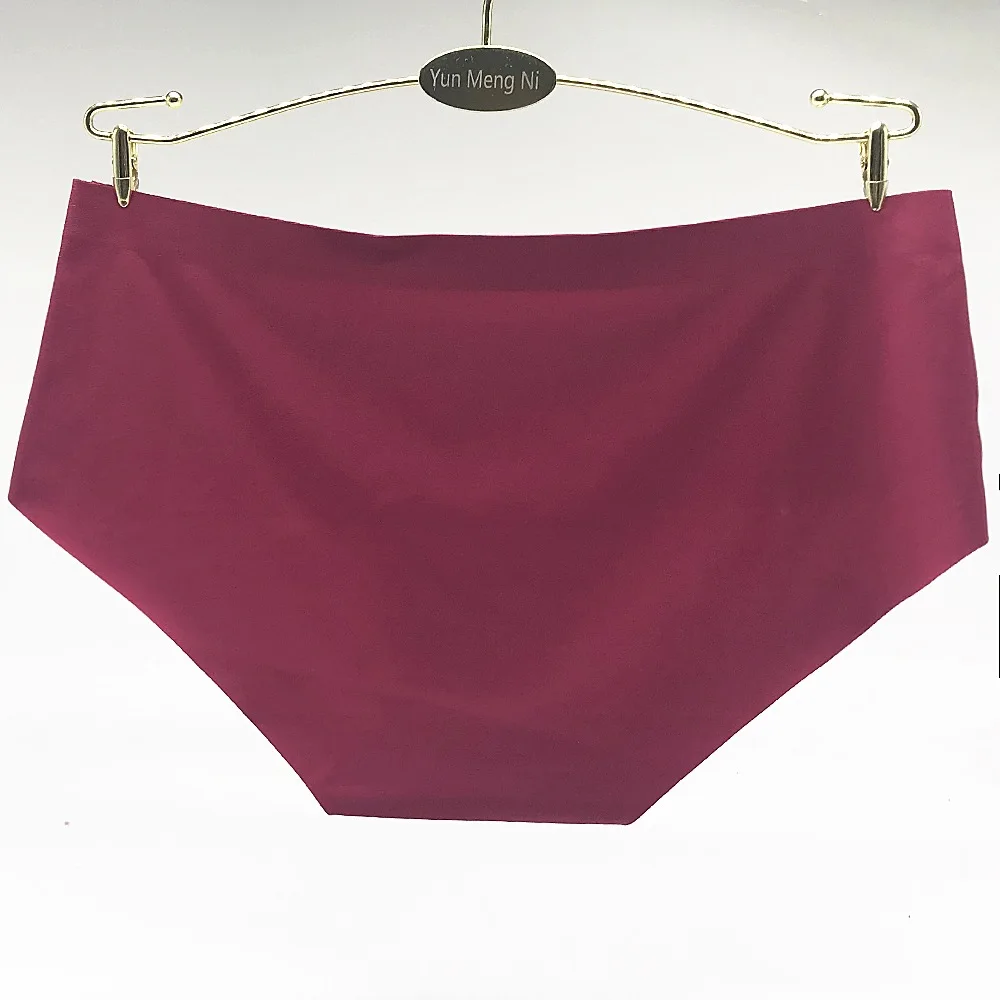 6 шт./лот бесшовные трусы женское нижнее белье из ледяного шелка однотонное