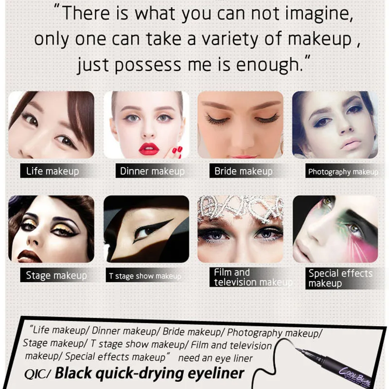 

1pcs Eyeliner Stamp Liquid Eyeliner Pencil Makeup Stamps Seal Pen Stamp Eyeliner Pencil Waterproof Quick Dry Eyeliner