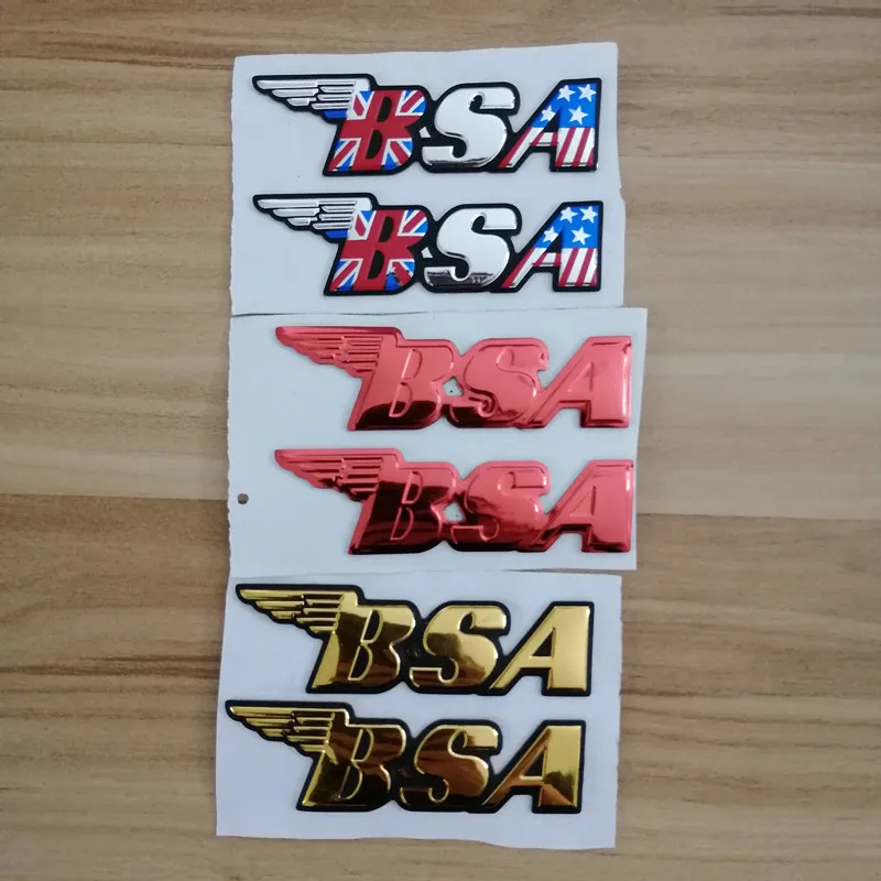 

Motorcycle Emblem Badge Decal 3d Tank Wheel Logo Sticker For BSA